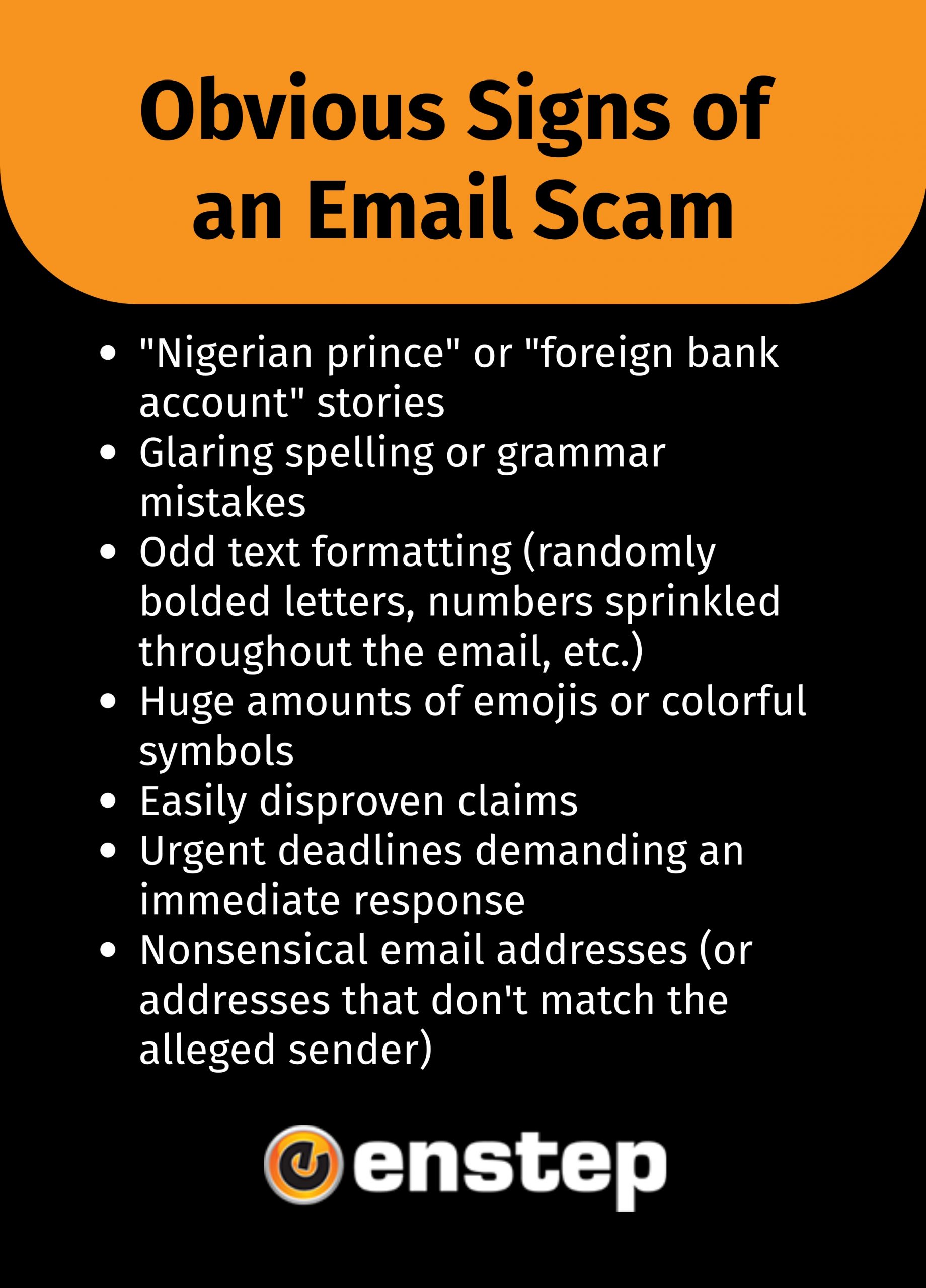 How to Identify an Email Scam Enstep Technology Solutions Houston