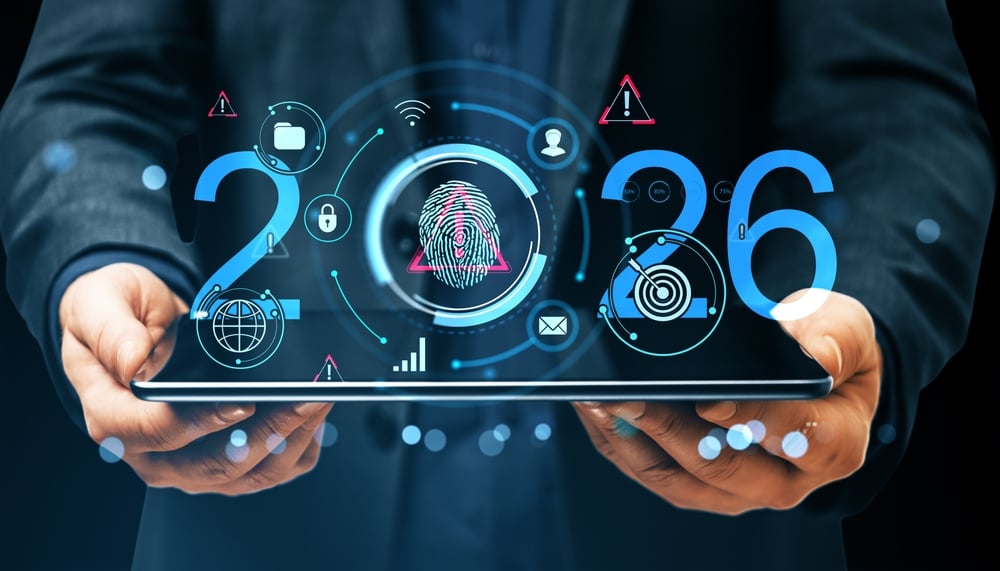 Futuristic2026InterfaceWithFingerprintIdDigitalTechIconsGlowing 2026 interface