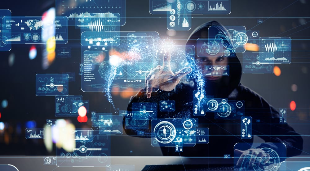 NetworkSecurityConceptComputerHacker Network security concept. Computer hacker.