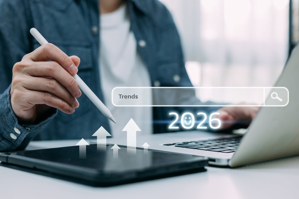 FuturisticBusinessConceptShowingDigitalSeachingTrendsIn2026A managed it service trends in 2026