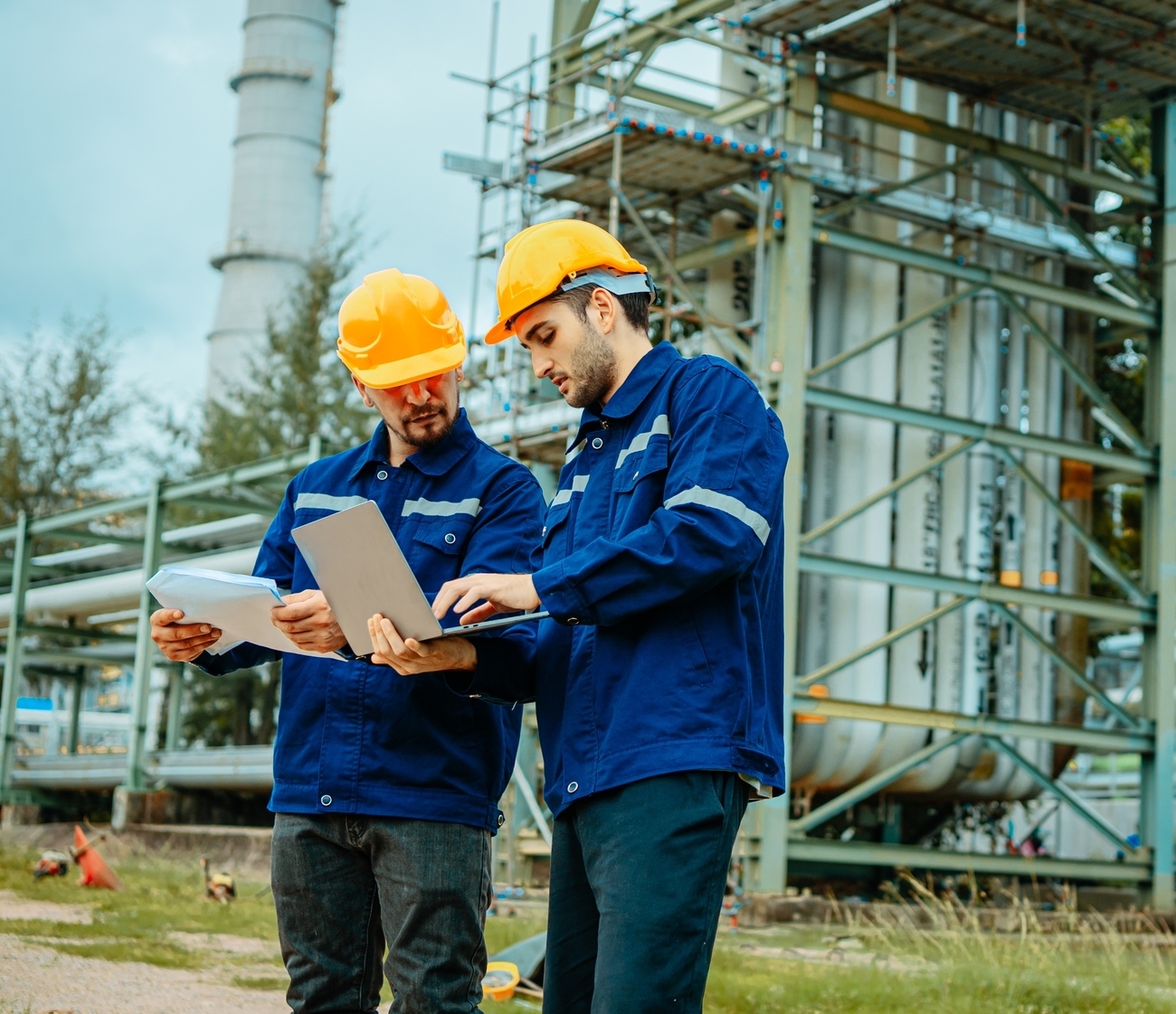 Workers Discussing